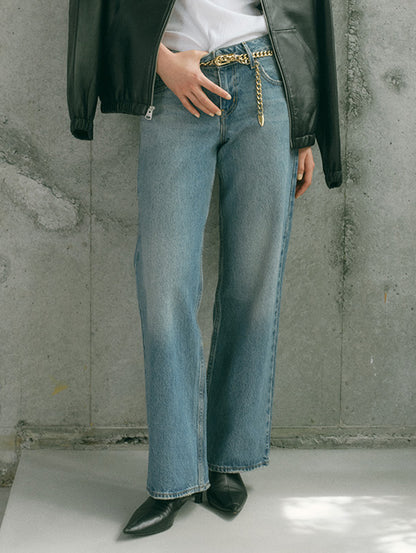 LOW LOOSE ジーンズ ライトインディゴ