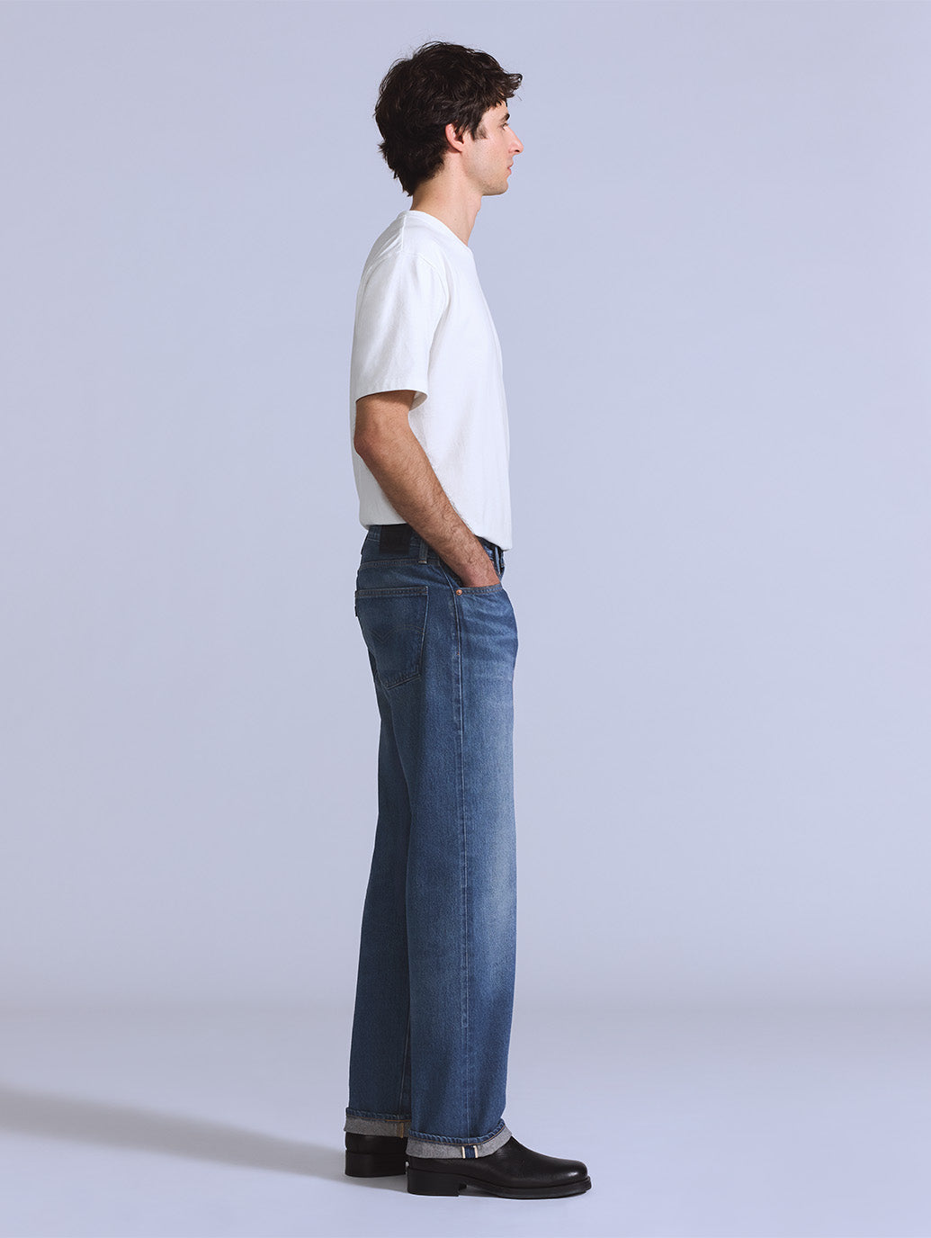 BLUETAB™ ANCHOR RELAXED ジーンズ ミディアムインディゴ MADE IN