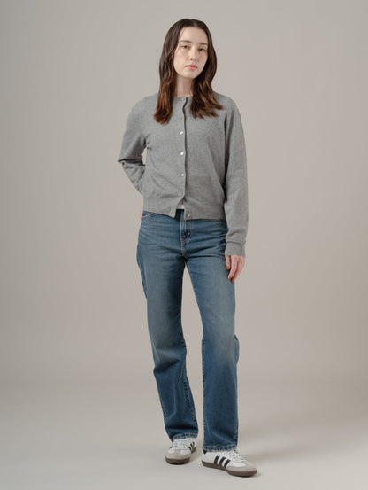 スーパーソフト クルーネックカーディガン