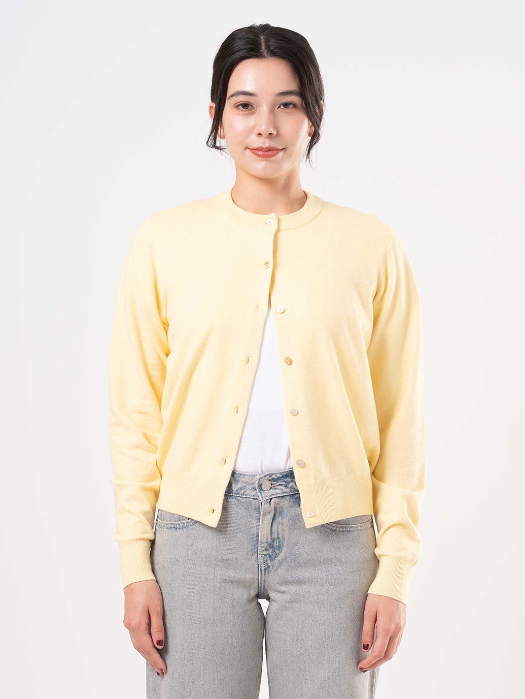 スーパーソフト クルーネックカーディガン