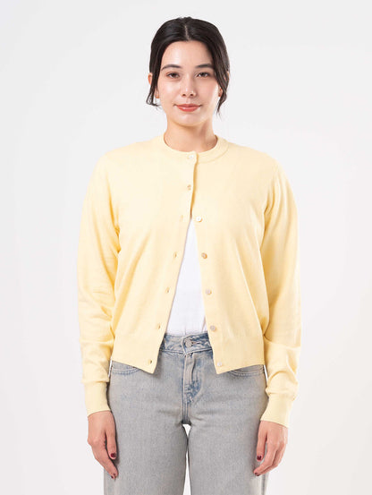 スーパーソフト クルーネックカーディガン