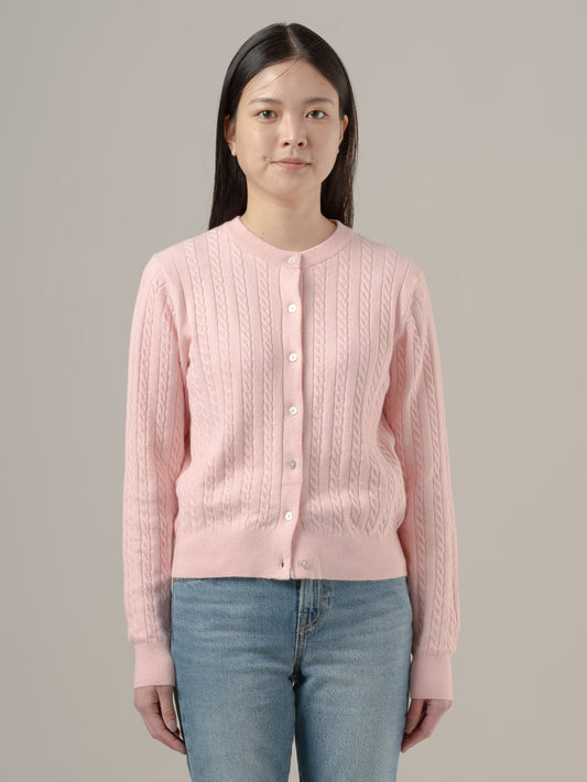 スーパーソフト クルーネックカーディガン