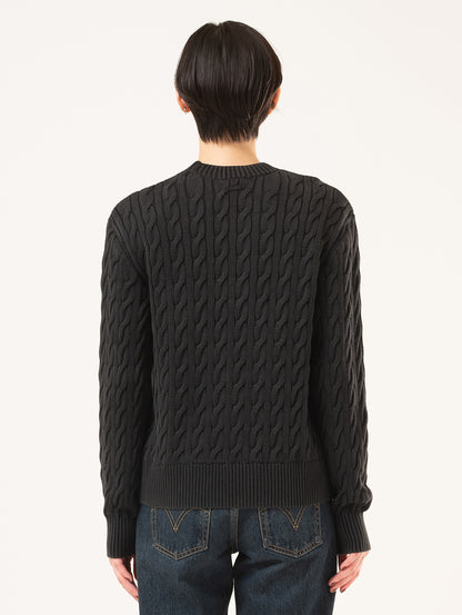 ボーイフレンド ケーブルクルーネック プルオーバー