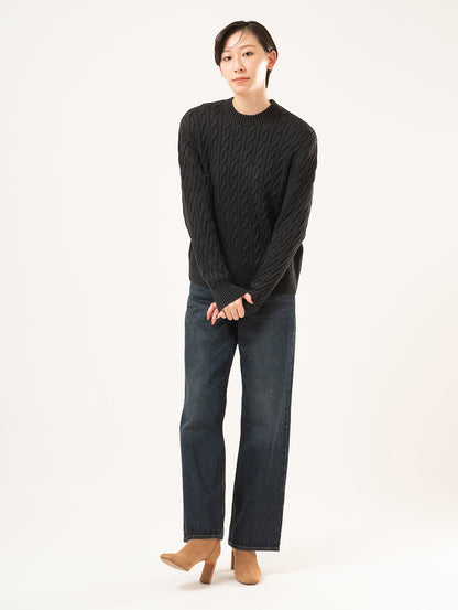 ボーイフレンド ケーブルクルーネック プルオーバー