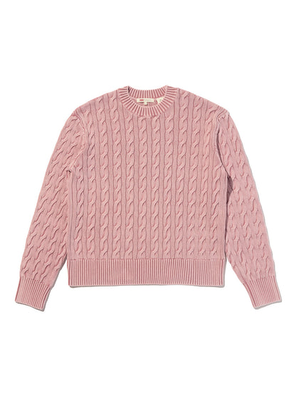 ボーイフレンド ケーブルクルーネック プルオーバー