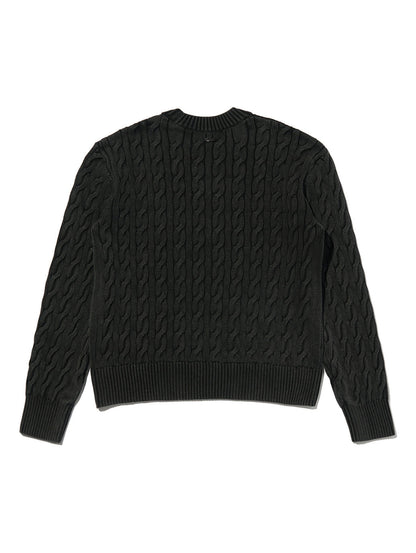 ボーイフレンド ケーブルクルーネック プルオーバー