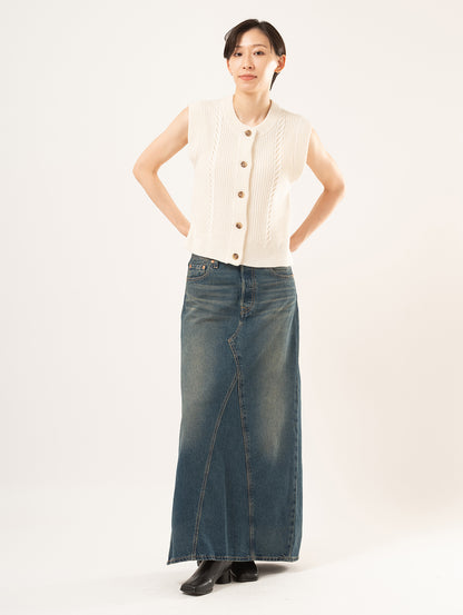 ケーブルニット ベスト