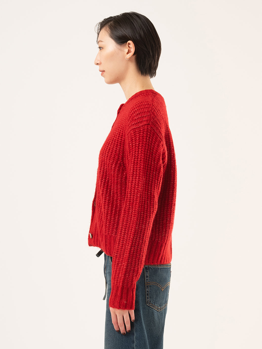 美品 ERIBE KEITH ノルディック柄 カーディガン シェルボタン 38