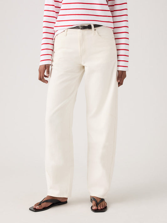 BAGGY DAD バレルジーンズ ホワイト