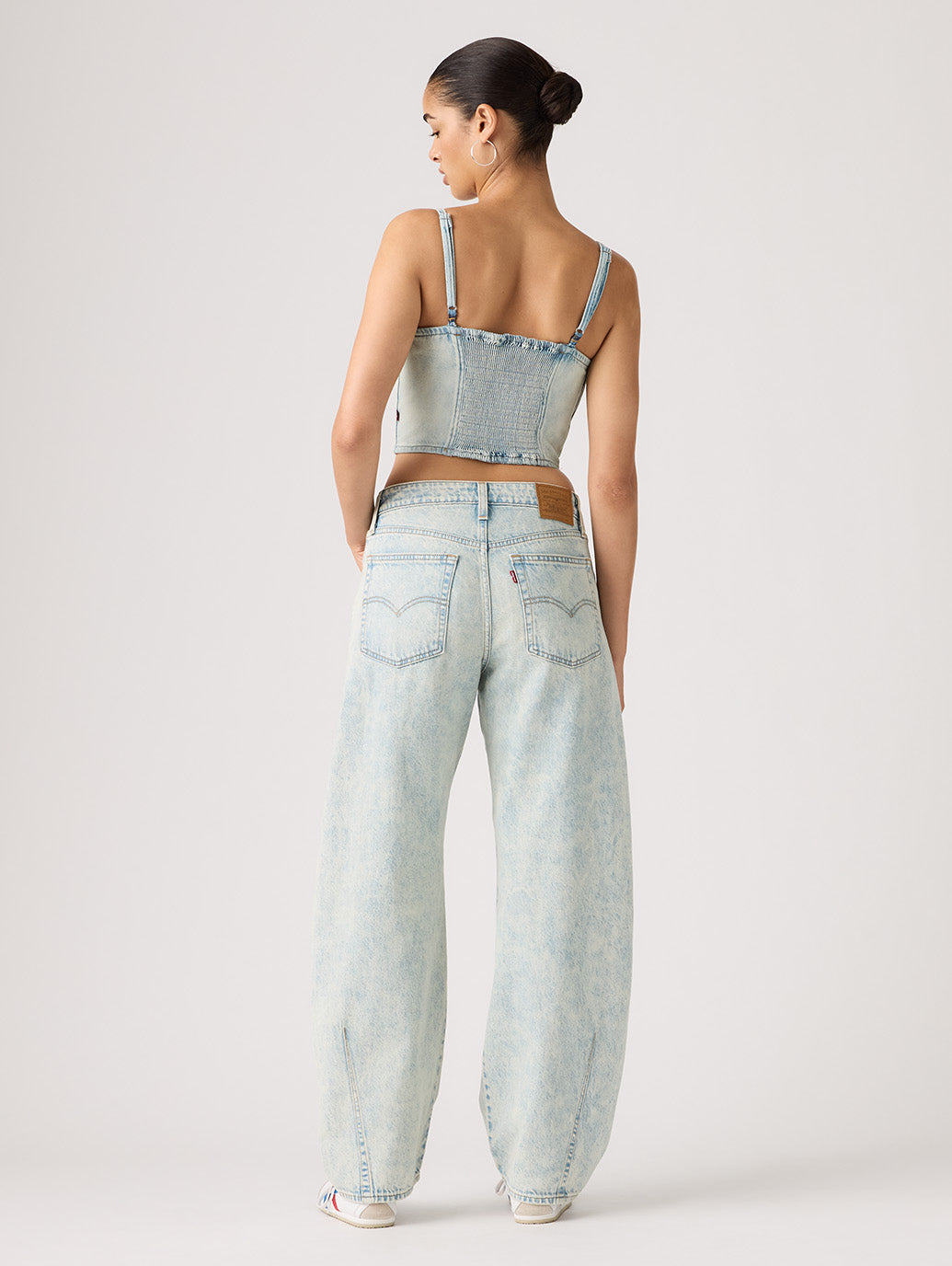 BAGGY DAD バレルジーンズ ライトインディゴ