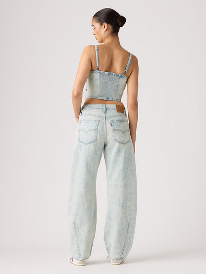 BAGGY DAD バレルジーンズ ライトインディゴ