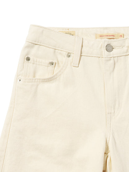 BAGGY DAD バレルジーンズ ホワイト