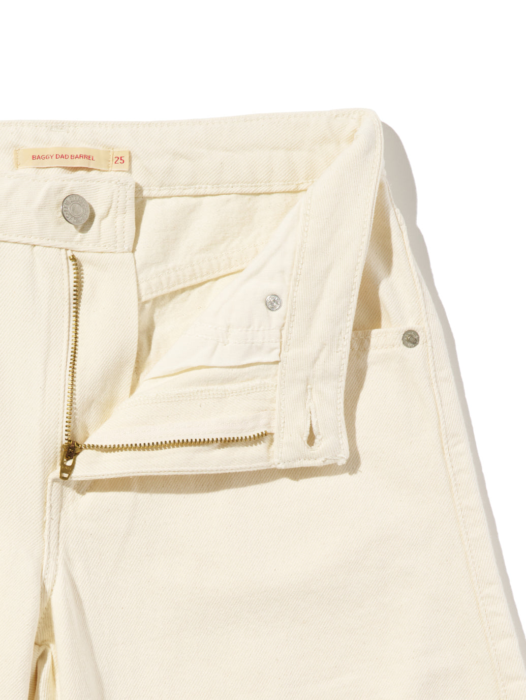 BAGGY DAD バレルジーンズ ホワイト