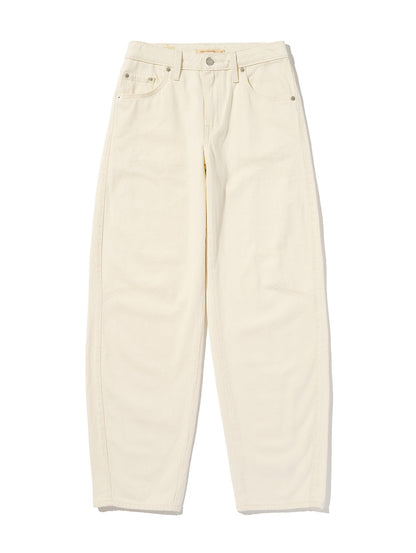 BAGGY DAD バレルジーンズ ホワイト