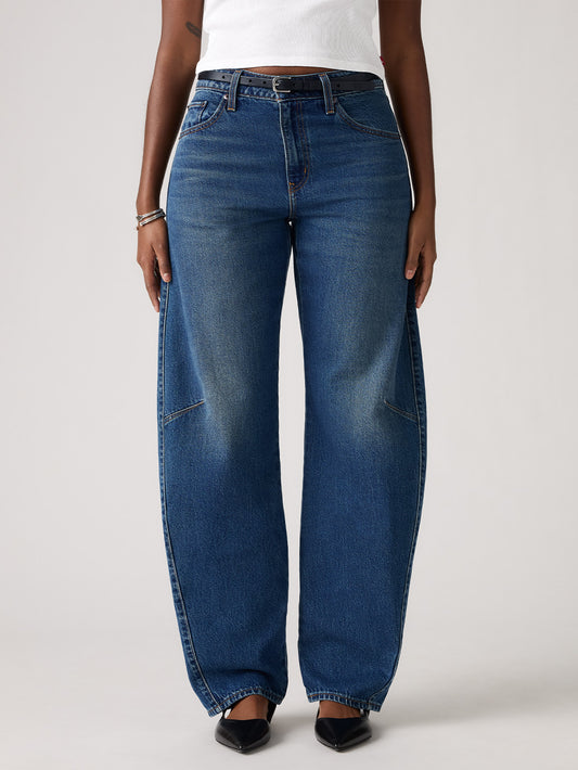 BAGGY DAD バレルジーンズ ダークインディゴ