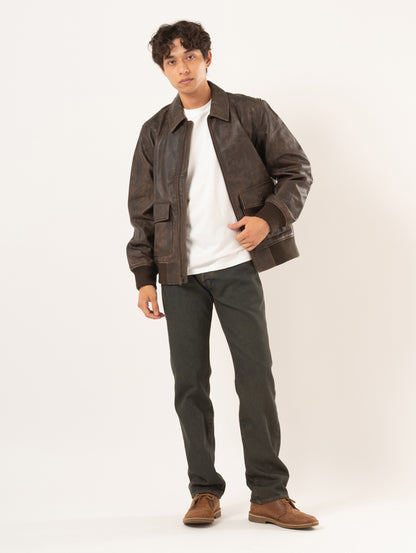 LEVI'S® LEATHER COLLECTION CLAYTON LEATHER AVIATOR JACKET