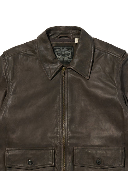 LEVI'S® LEATHER COLLECTION CLAYTON LEATHER AVIATOR JACKET