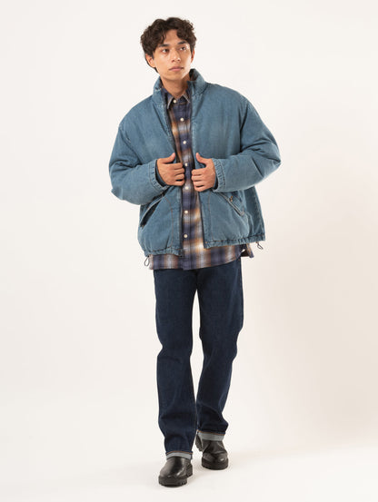 BRIGGS ショートパファージャケット インディゴブルー