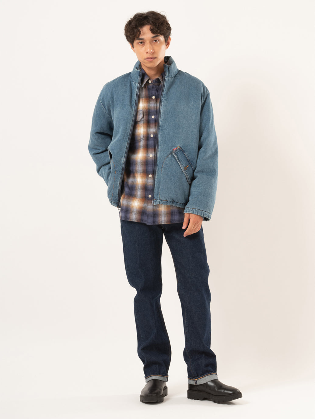 BRIGGS ショートパファージャケット インディゴブルー – リーバイス