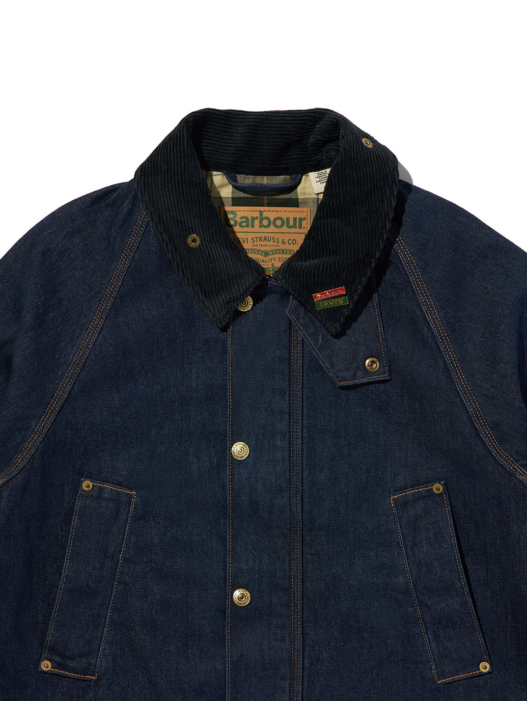 リーバイス ×バブアー Bedale Denim Jacket サイズM Levi's® X Barbour Oversized Bedale Jacket - Dark Wash