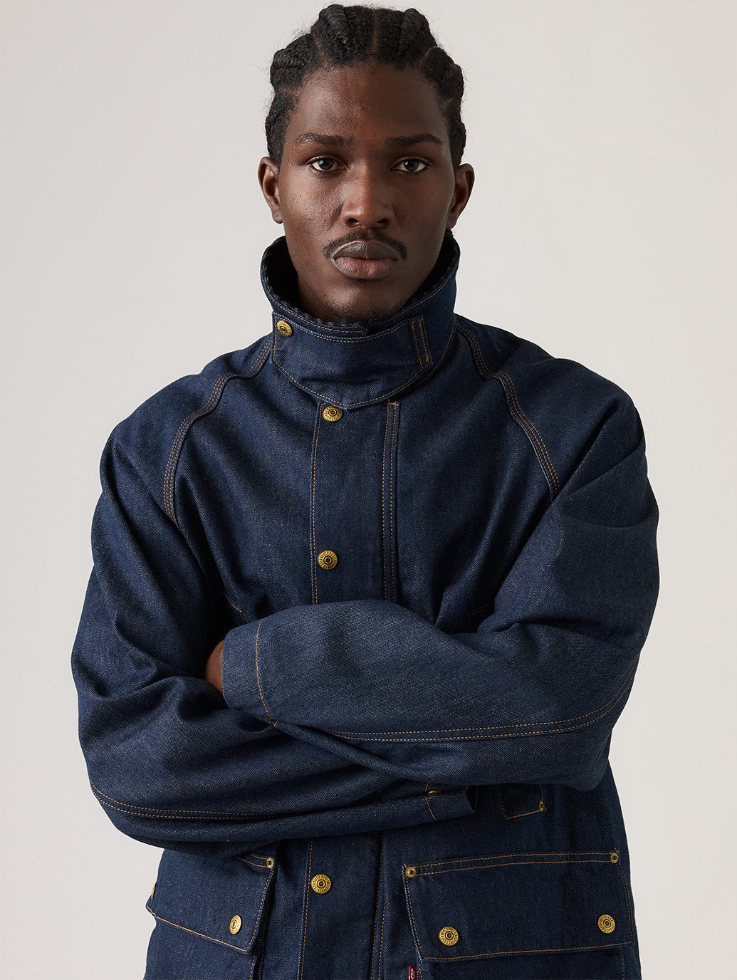 ジャケット・アウター LEVI'S x Barbour Bedale Denim Jacket L Levi's® X Barbour Oversized Bedale Jacket - Dark Wash