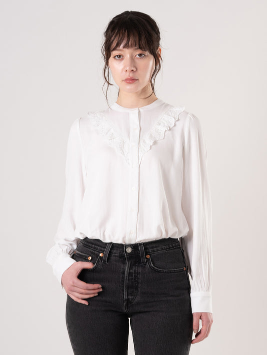 ヨーク柄 ブラウス 