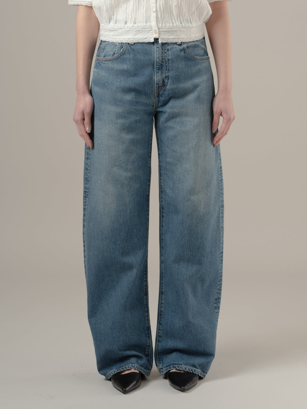 BLUETAB™ バレルジーンズ ミディアムインディゴ MADE IN JAPAN