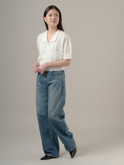 BLUETAB™ バレルジーンズ ミディアムインディゴ MADE IN JAPAN