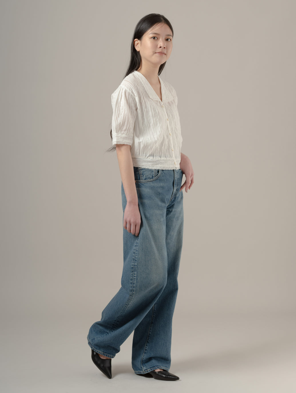 BLUETAB™ バレルジーンズ ミディアムインディゴ MADE IN JAPAN