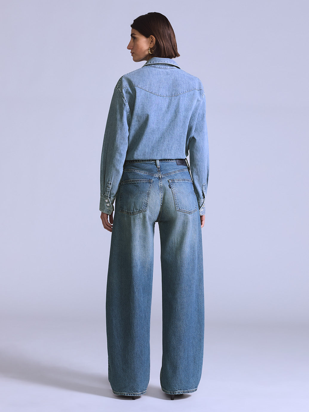 BLUETAB™ DROP バレルジーンズ ミディアムインディゴ MADE IN JAPAN