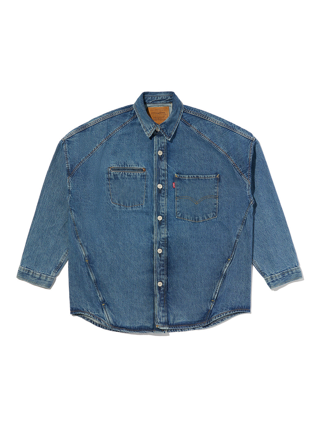 TWISTED シャツジャケット インディゴブルー