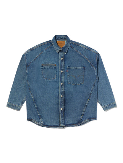 TWISTED シャツジャケット インディゴブルー