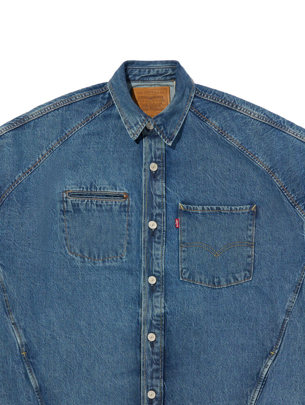 TWISTED シャツジャケット インディゴブルー