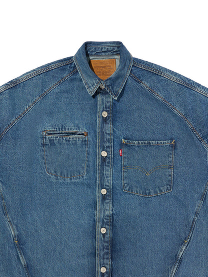 TWISTED シャツジャケット インディゴブルー