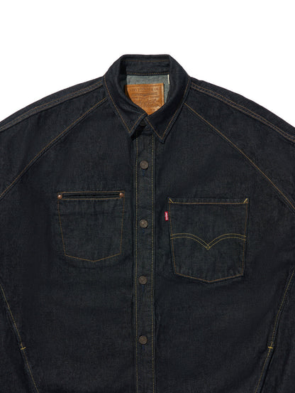 TWISTED シャツジャケット ダークインディゴ