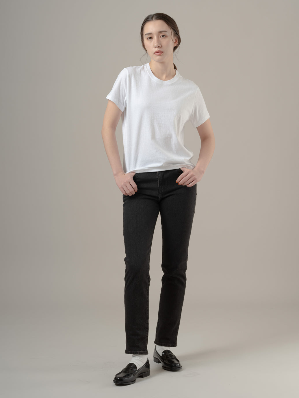 WEDGIE スリムジーンズ ブラック