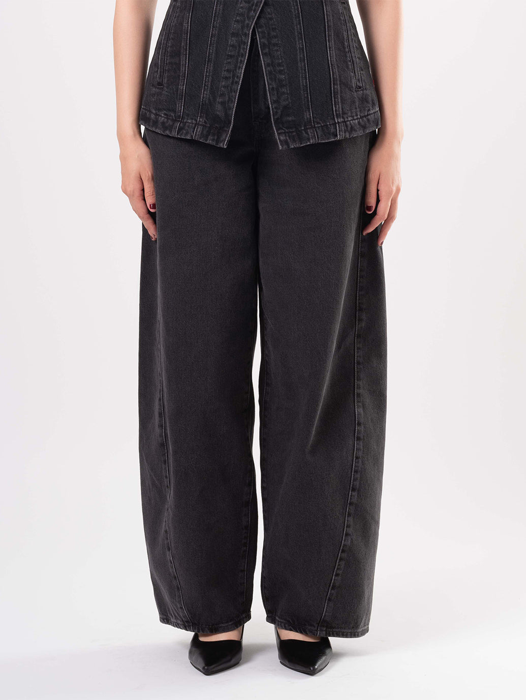 SUPER BAGGY バレルジーンズ ブラック