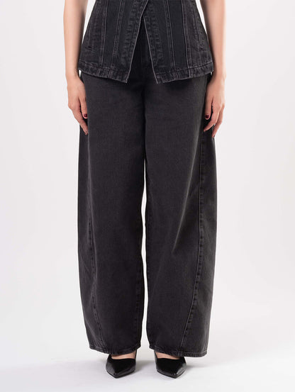 SUPER BAGGY バレルジーンズ ブラック