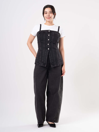 SUPER BAGGY バレルジーンズ ブラック