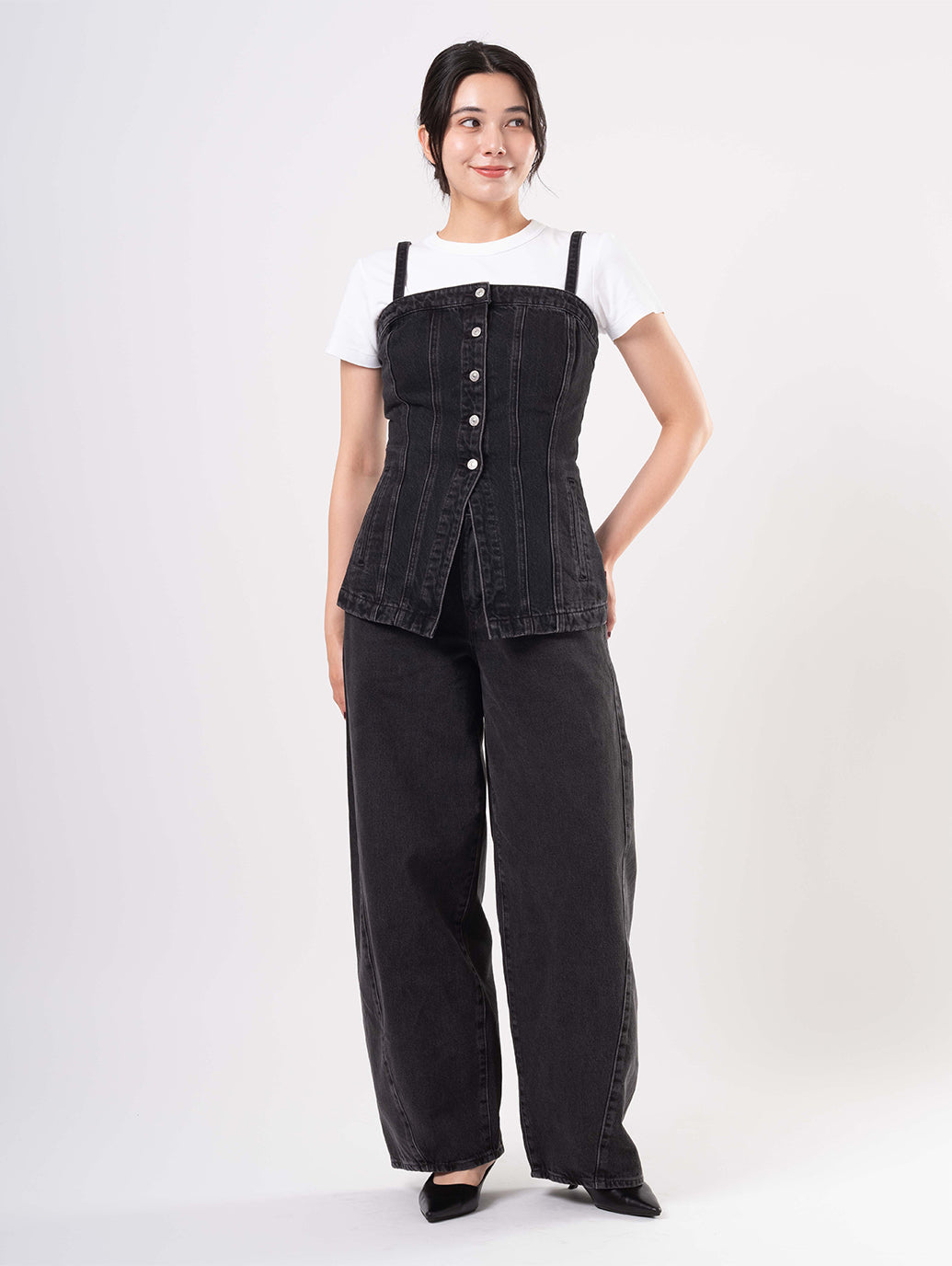 SUPER BAGGY バレルジーンズ ブラック