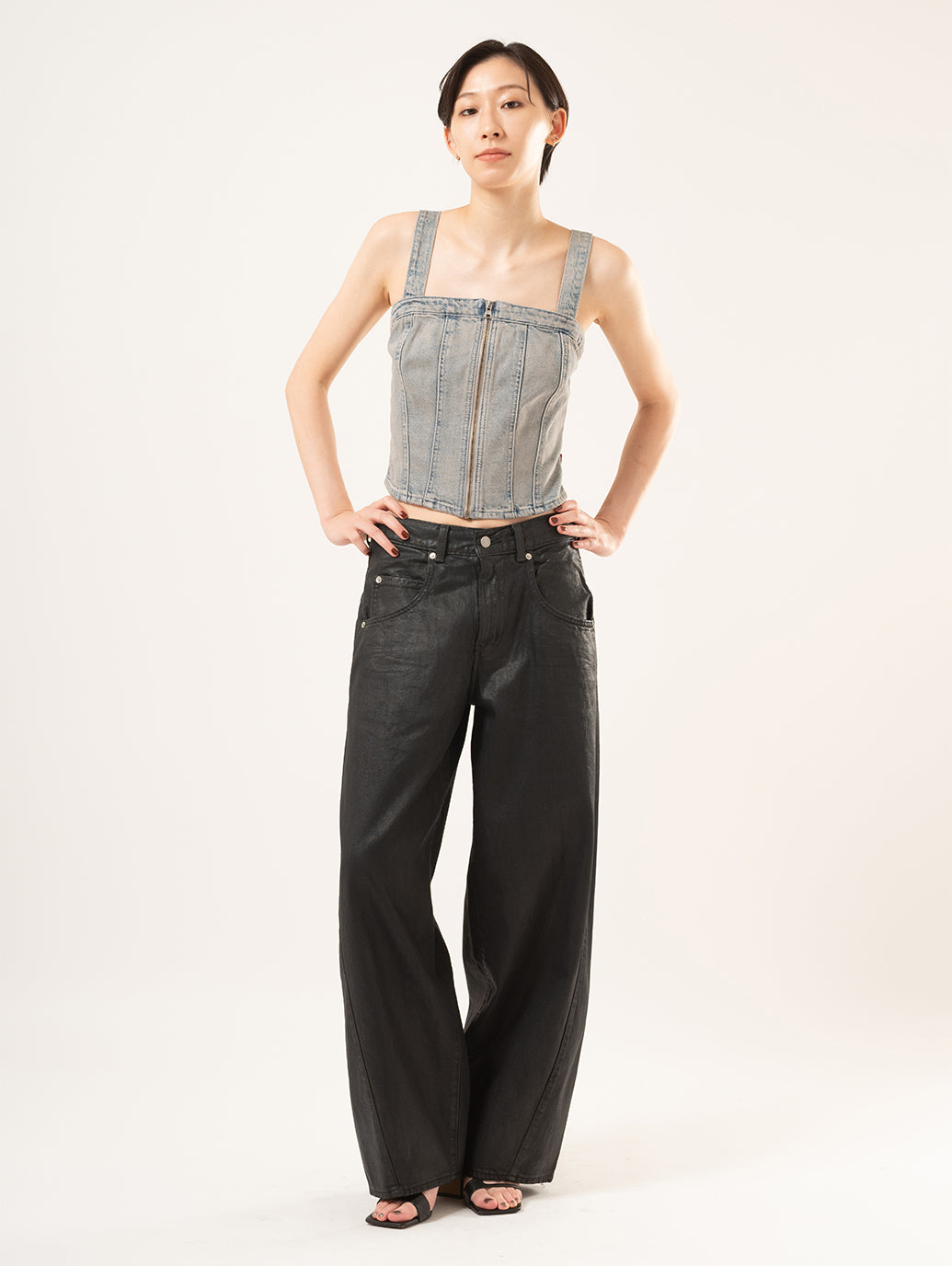 SUPER BAGGY バレルジーンズ ブラック