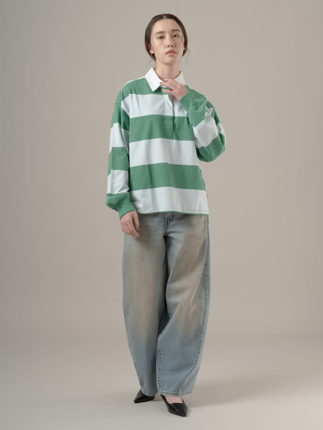 SUPER BAGGY バレルジーンズ ライトインディゴ