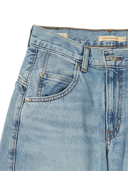 SUPER BAGGY バレルジーンズ ミディアムインディゴ