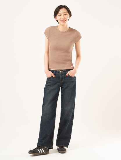 DRY GOODS WAFFLE CAP TEE TAUPE