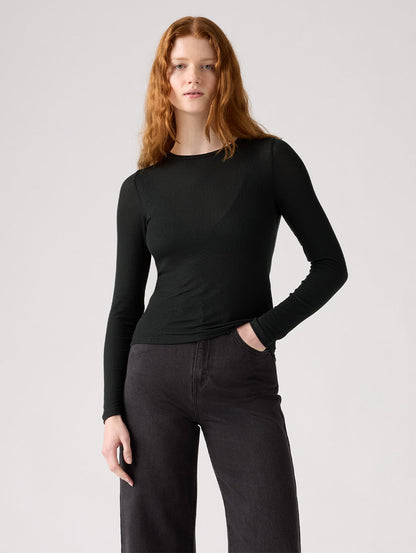 シアー ロングスリーブ レイヤードTシャツ