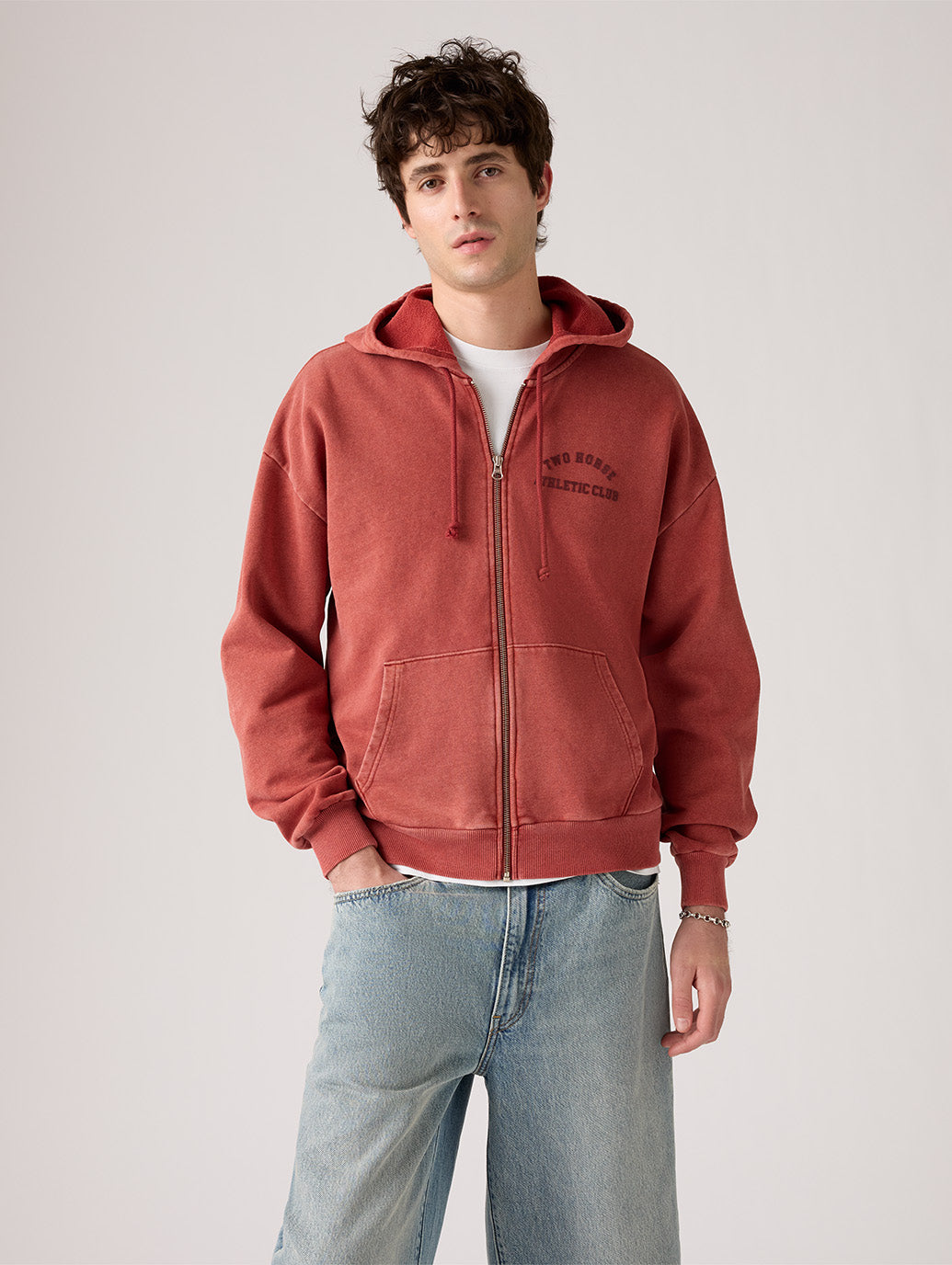 Two Horse ジップアップ スウェットシャツ