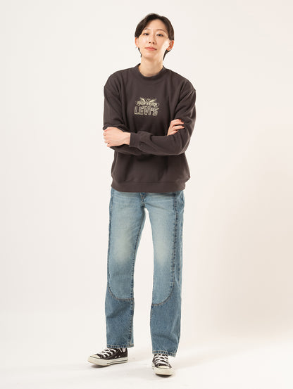 モックネックスウェットシャツ