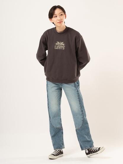 モックネックスウェットシャツ