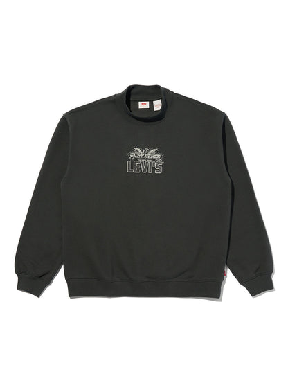 モックネックスウェットシャツ