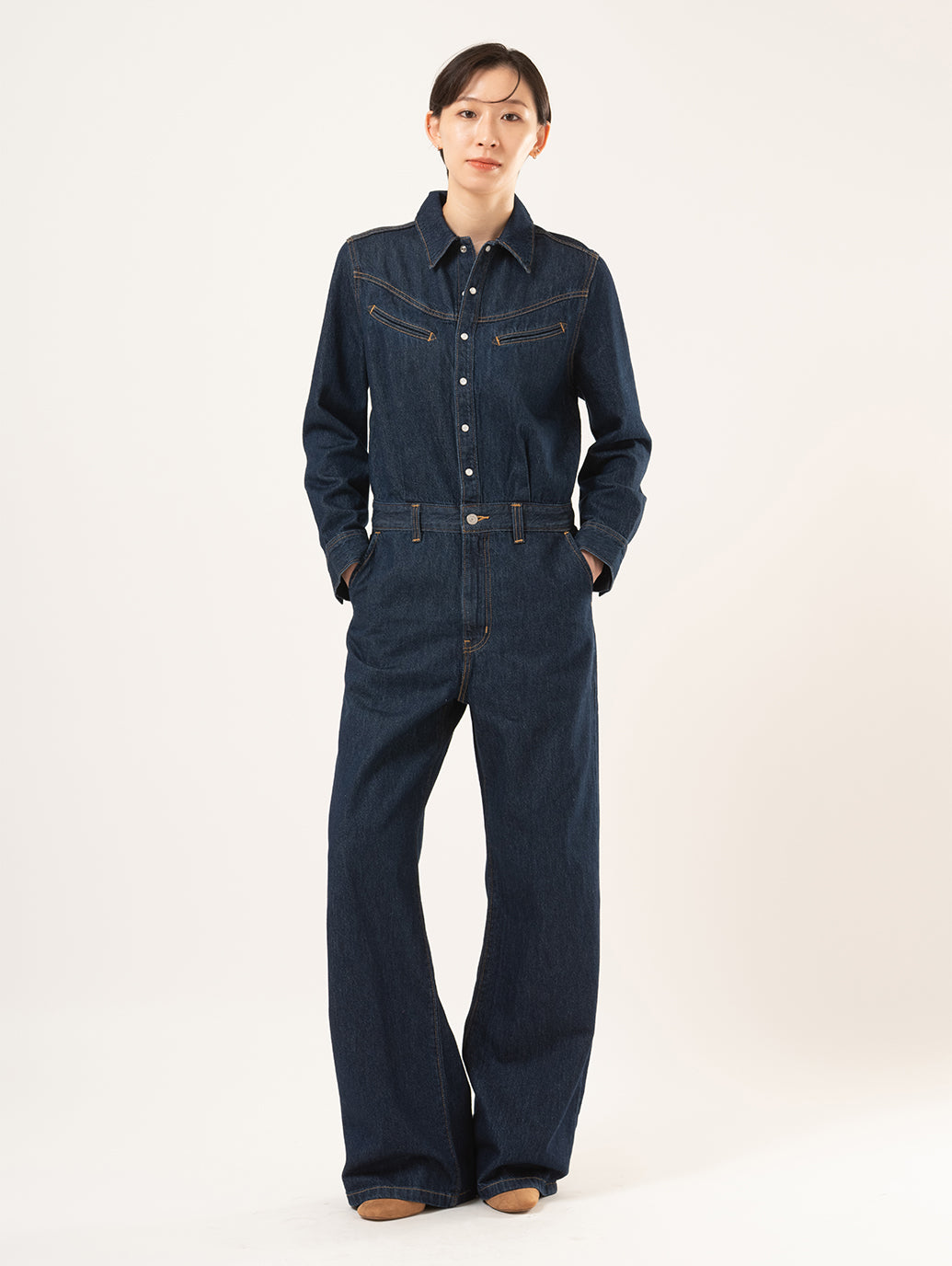 リノア ワイドレッグ ジャンプスーツ